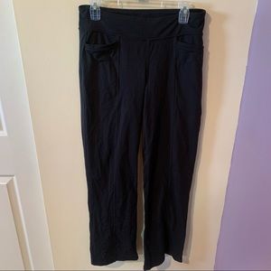 Athleta Black Flare Leg Workout Pants-Md